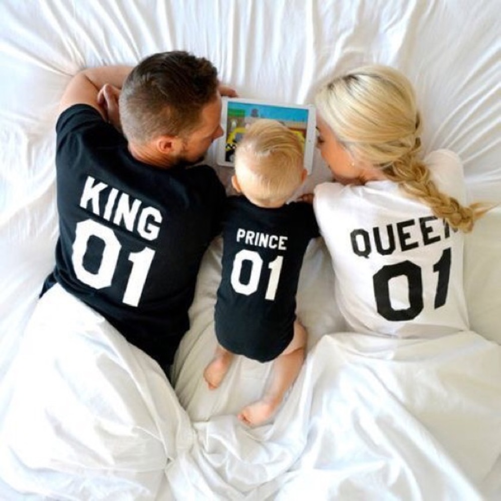 NEW•FAMILY SET•King & Queen & Prince Tee Shirt Set